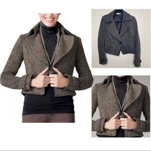 CAbi Tweed Crop Moto Jacket / Blazer